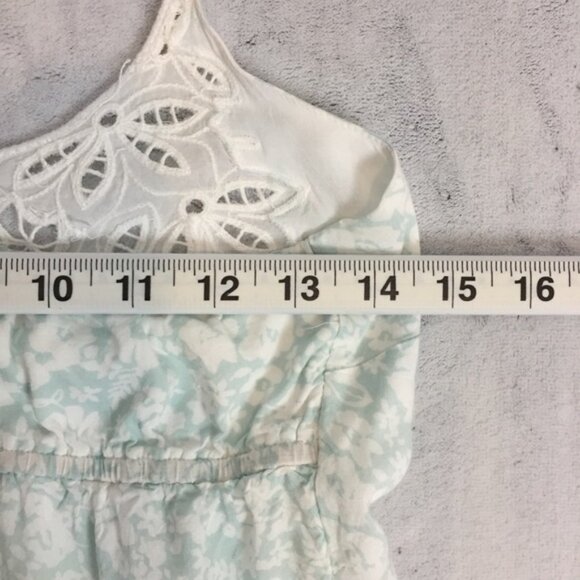 American Eagle Summer Dress Size 2 Country Cottage Straps Eyelet Lace Flare - Picture 11 of 12